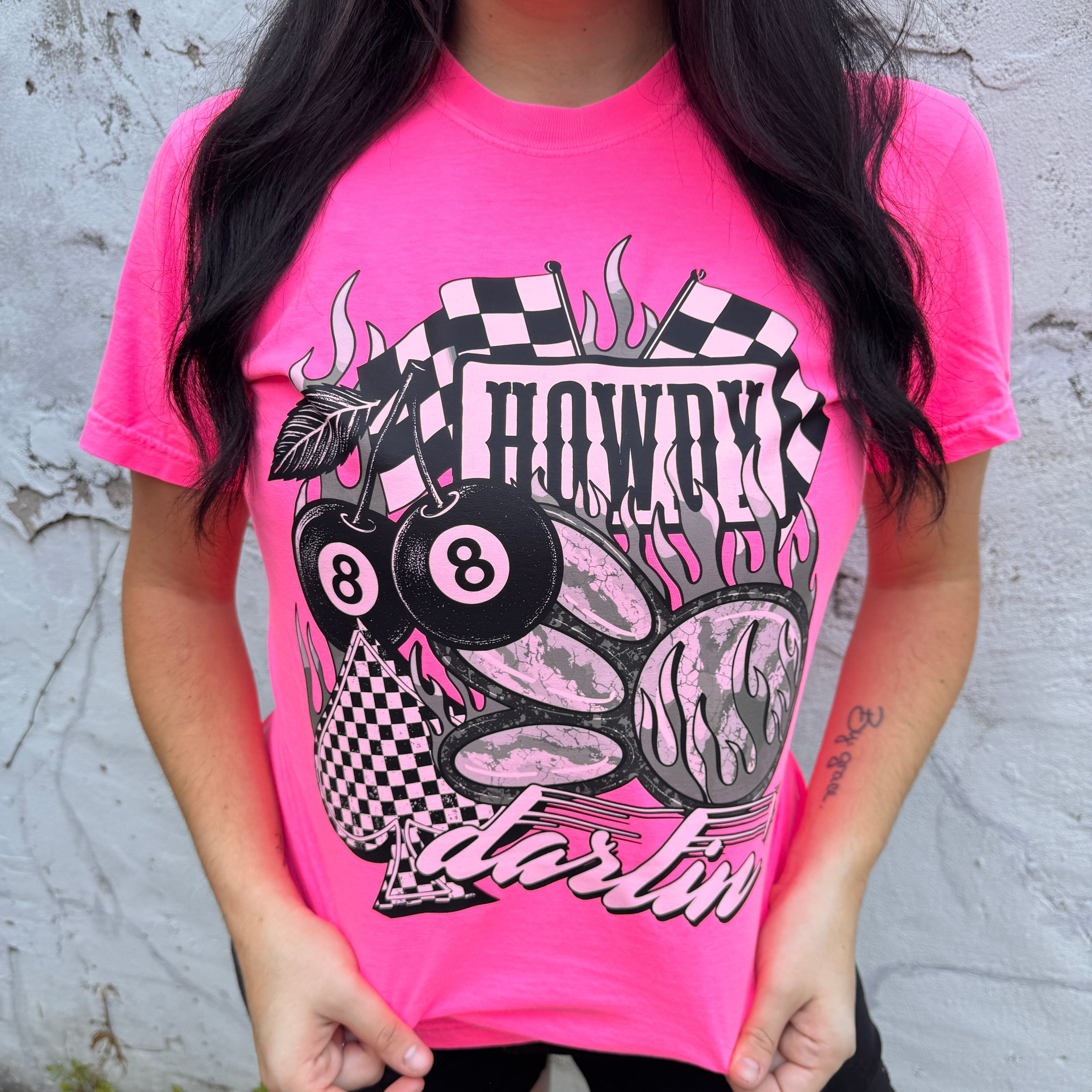 Women - Apparel - Shirts - T-Shirts Howdy Darlin 8 Ball Graphic Tee