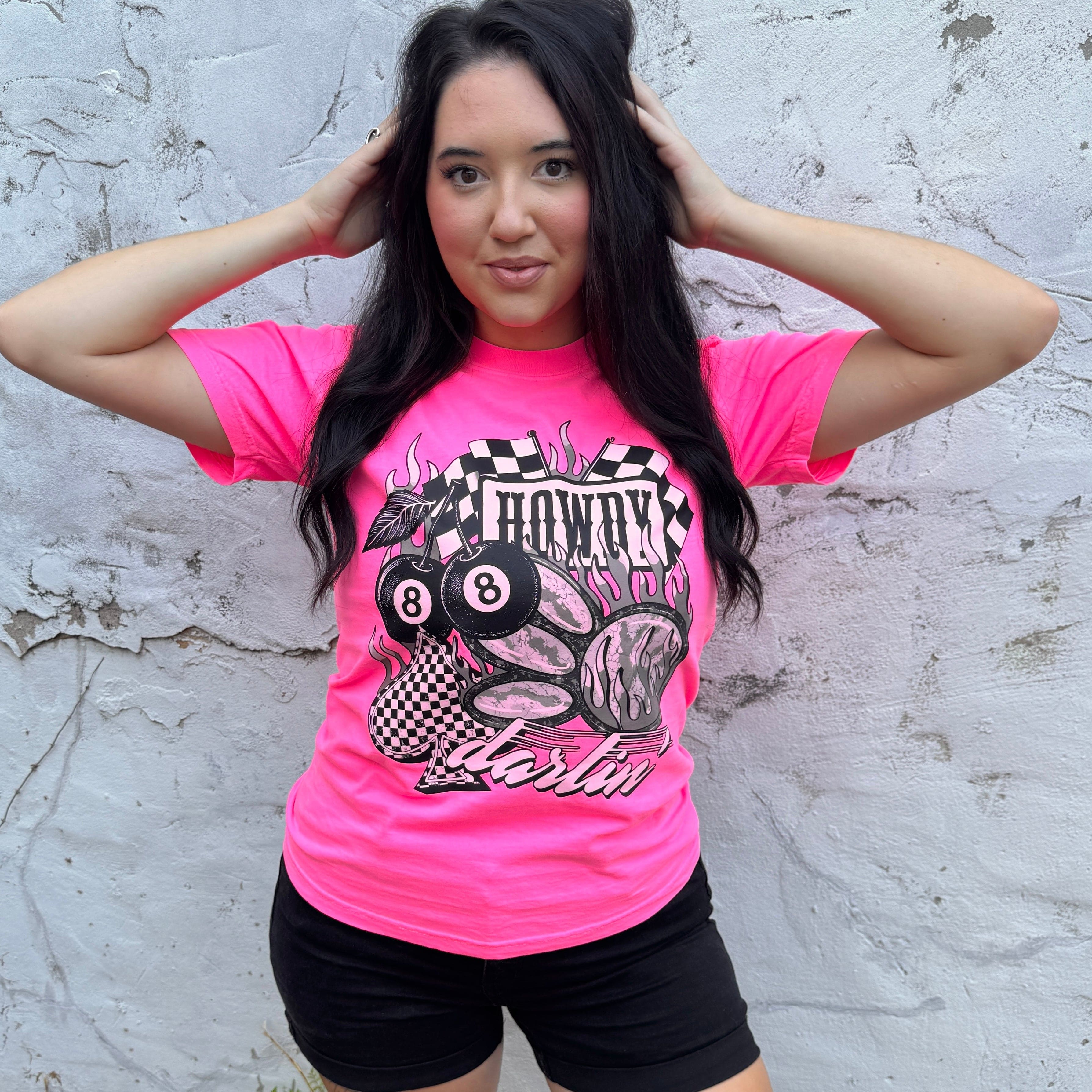 Women - Apparel - Shirts - T-Shirts Howdy Darlin 8 Ball Graphic Tee