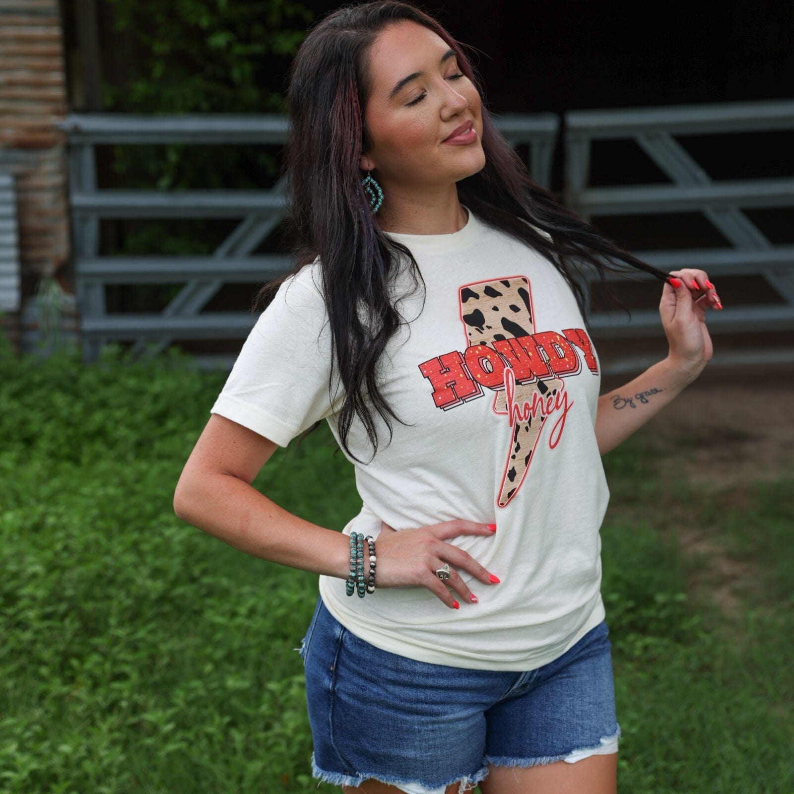 Women - Apparel - Shirts - T-Shirts Howdy Honey Lightning Bolt Soft Graphic Tee