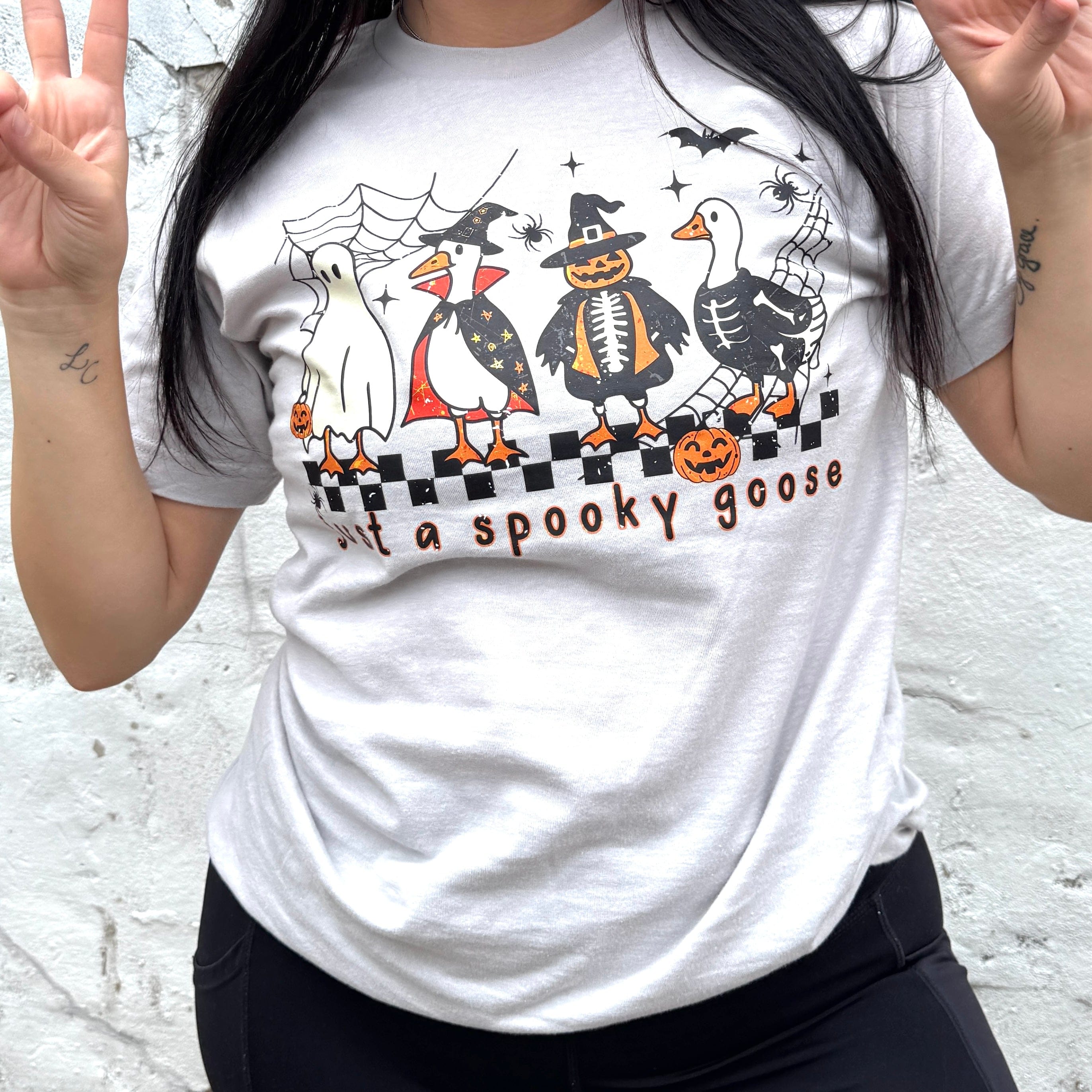 Women - Apparel - Shirts - T-Shirts Just A Spooky Goose Soft Graphic Tee