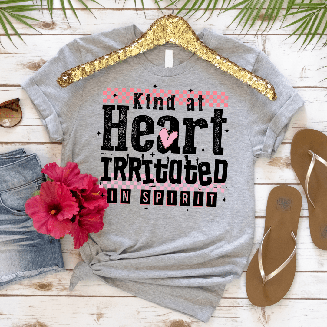 Women - Apparel - Shirts - T-Shirts Kind At Heart Irritated In Spirit Graphic Tee