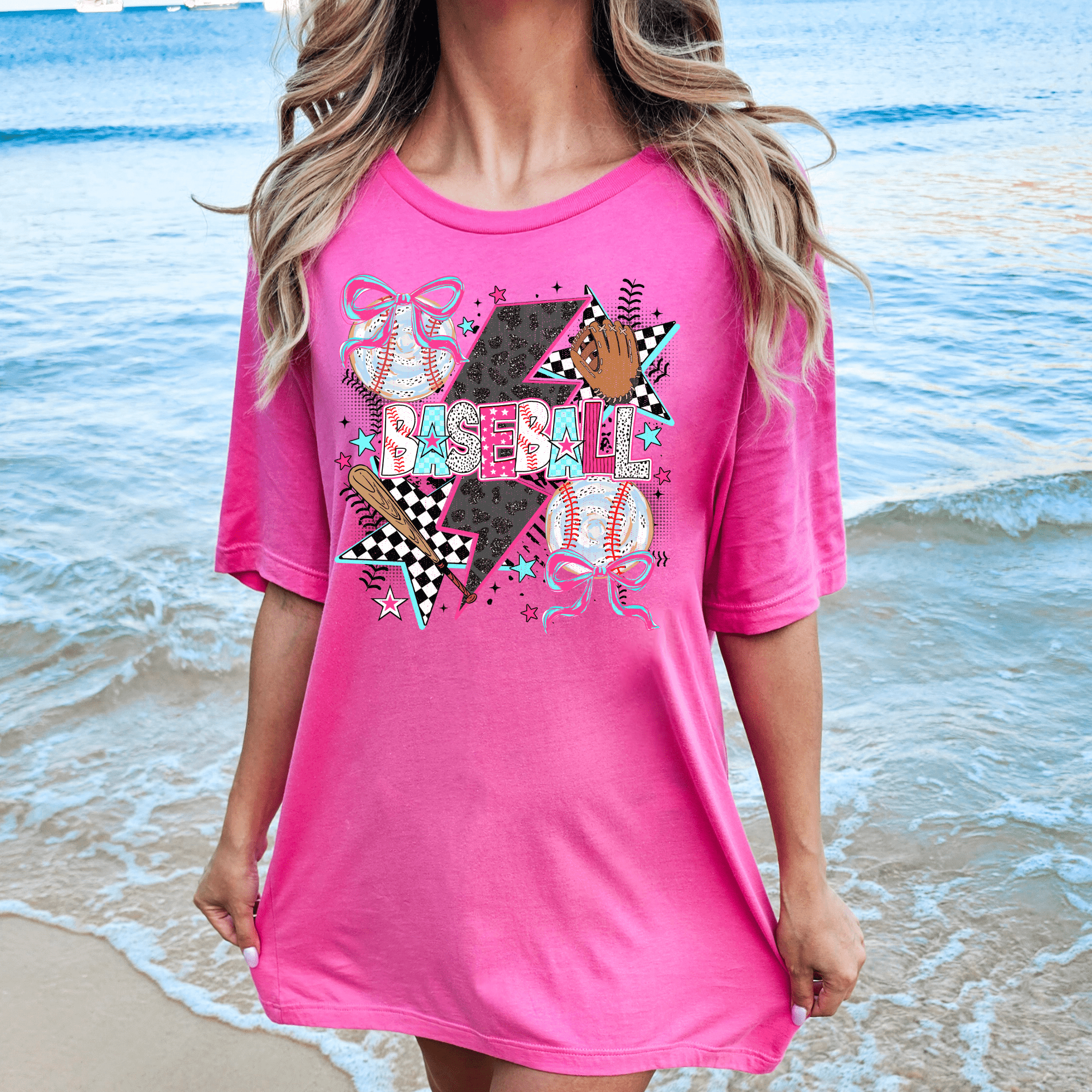 Lightning Bolt Baseball Graphic Tee