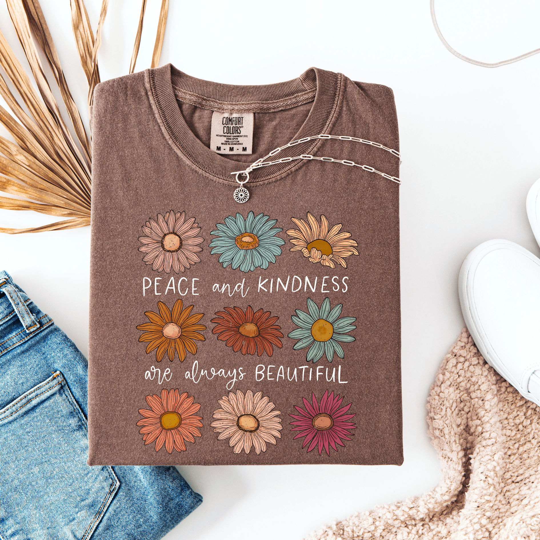 Women - Apparel - Shirts - T-Shirts Peace and Kindness is Always Beautiful Graphic Tee