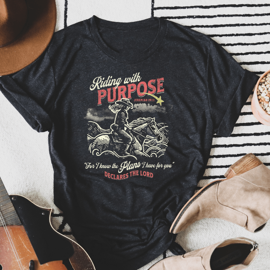 Women - Apparel - Shirts - T-Shirts Riding With Purpose Graphic Tee