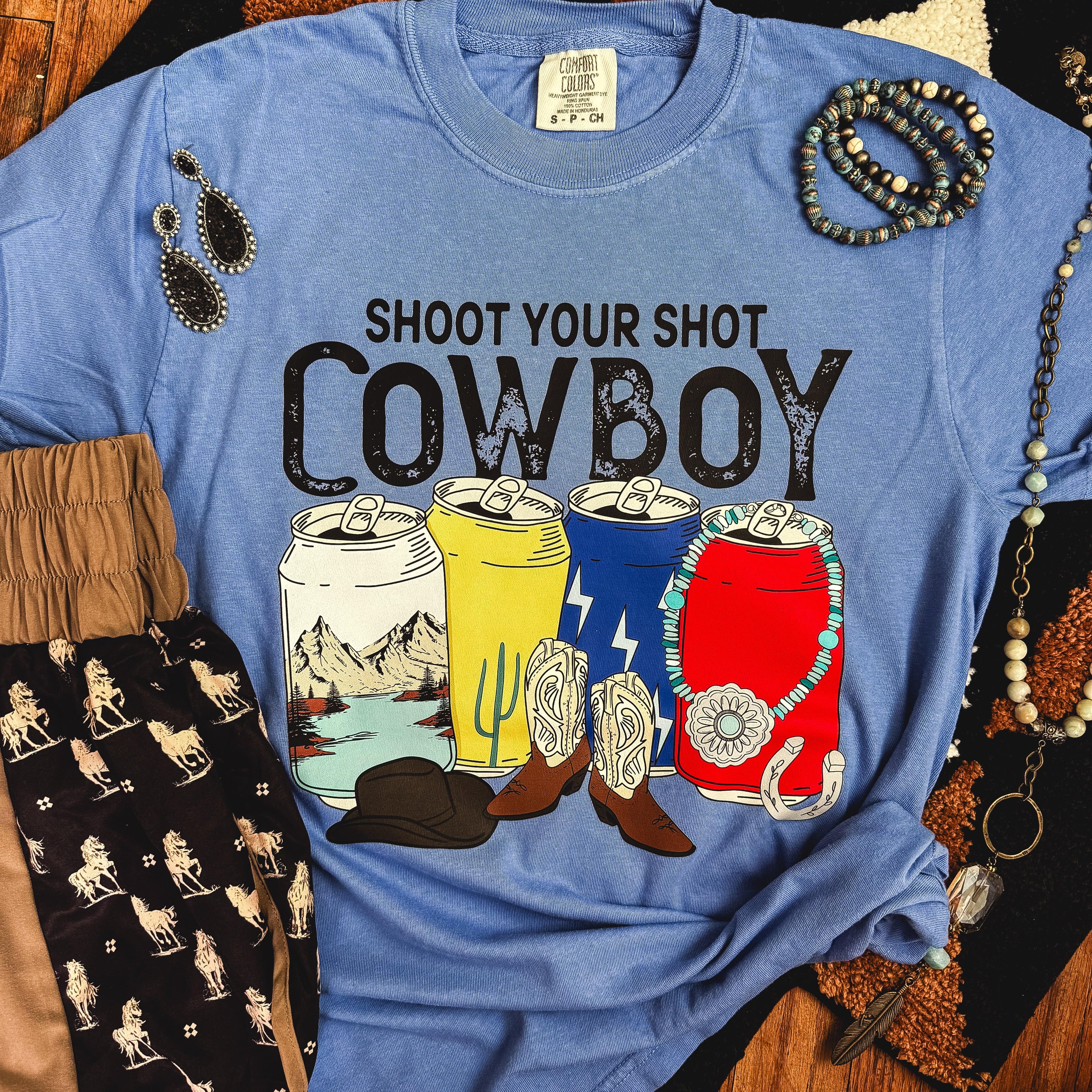 FestiviTees Women - Apparel - Shirts - T-Shirts Shoot Your Shot Cowboy Soft Graphic Tee
