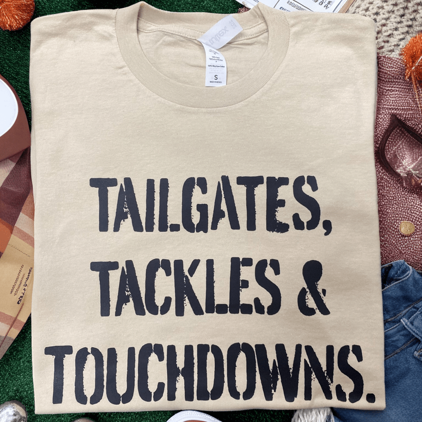 Women - Apparel - Shirts - T-Shirts Tailgates and Touchdowns Graphic Tee