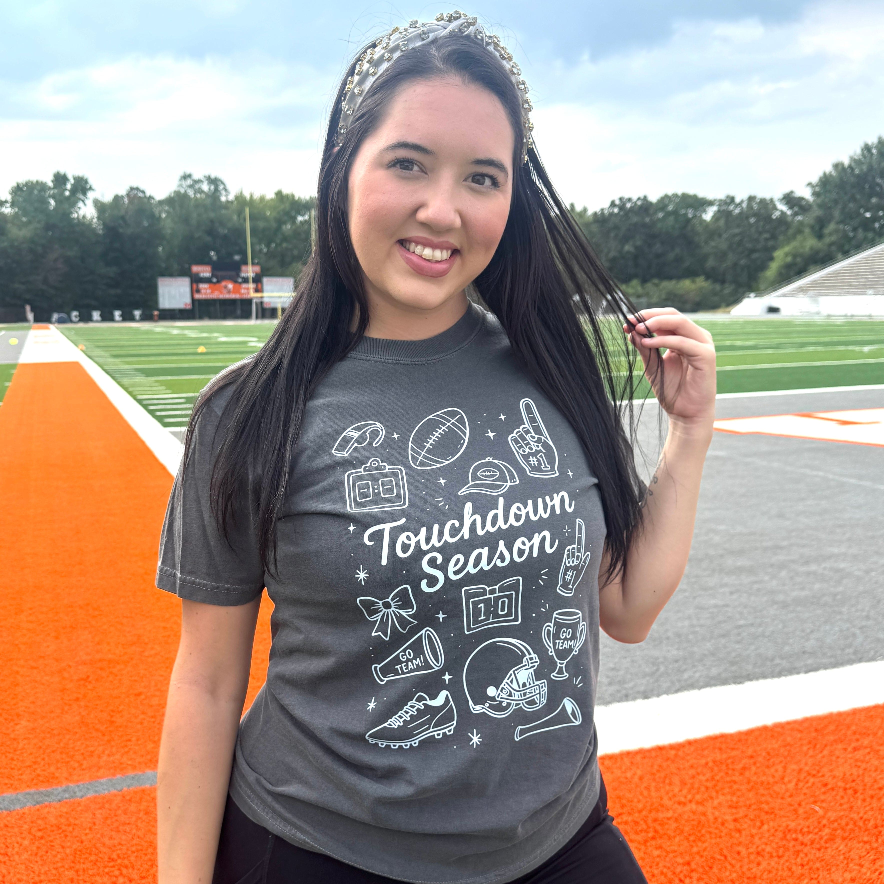 Women - Apparel - Shirts - T-Shirts Touchdown Collage Graphic Tee