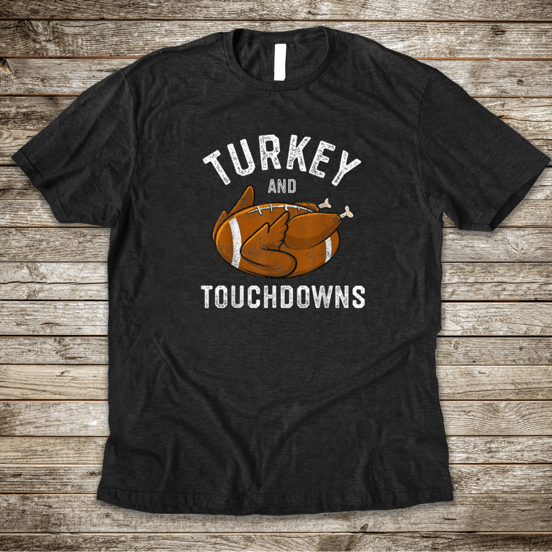 Women - Apparel - Shirts - T-Shirts Turkey and Touchdowns Graphic Tee
