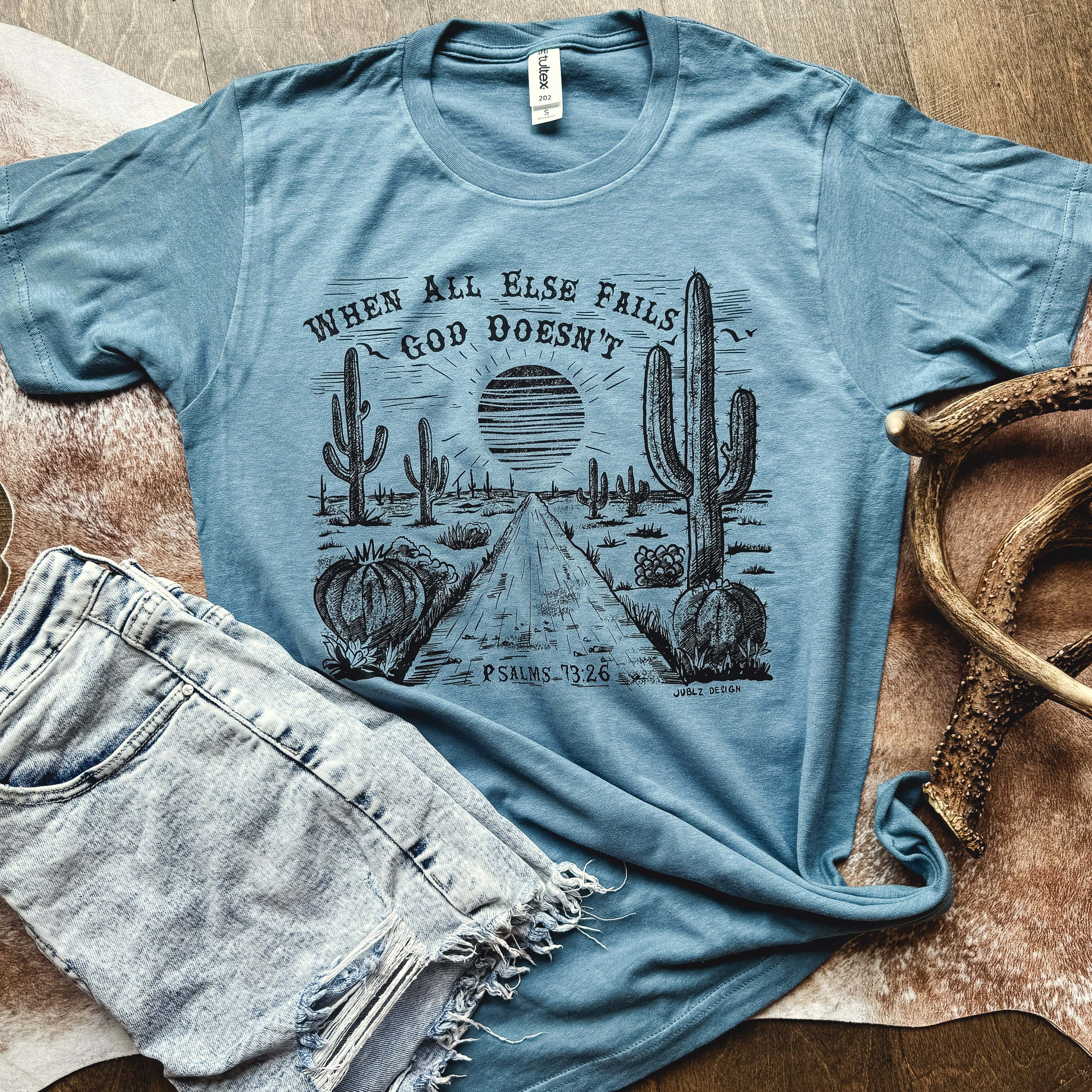 Women - Apparel - Shirts - T-Shirts When All Else Fails, God Doesn&