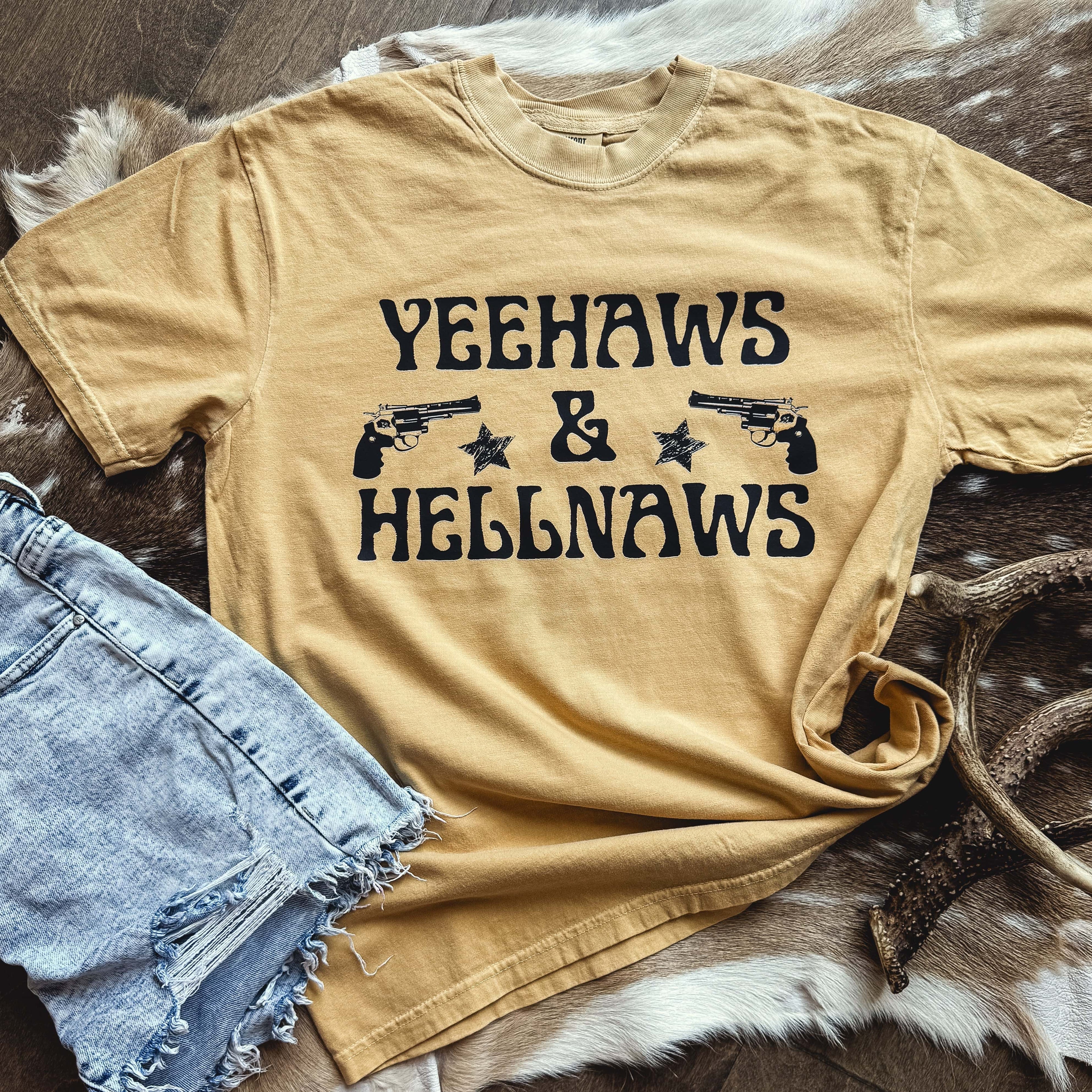 Women - Apparel - Shirts - T-Shirts Yeehaws & Hellnaws Graphic Tee
