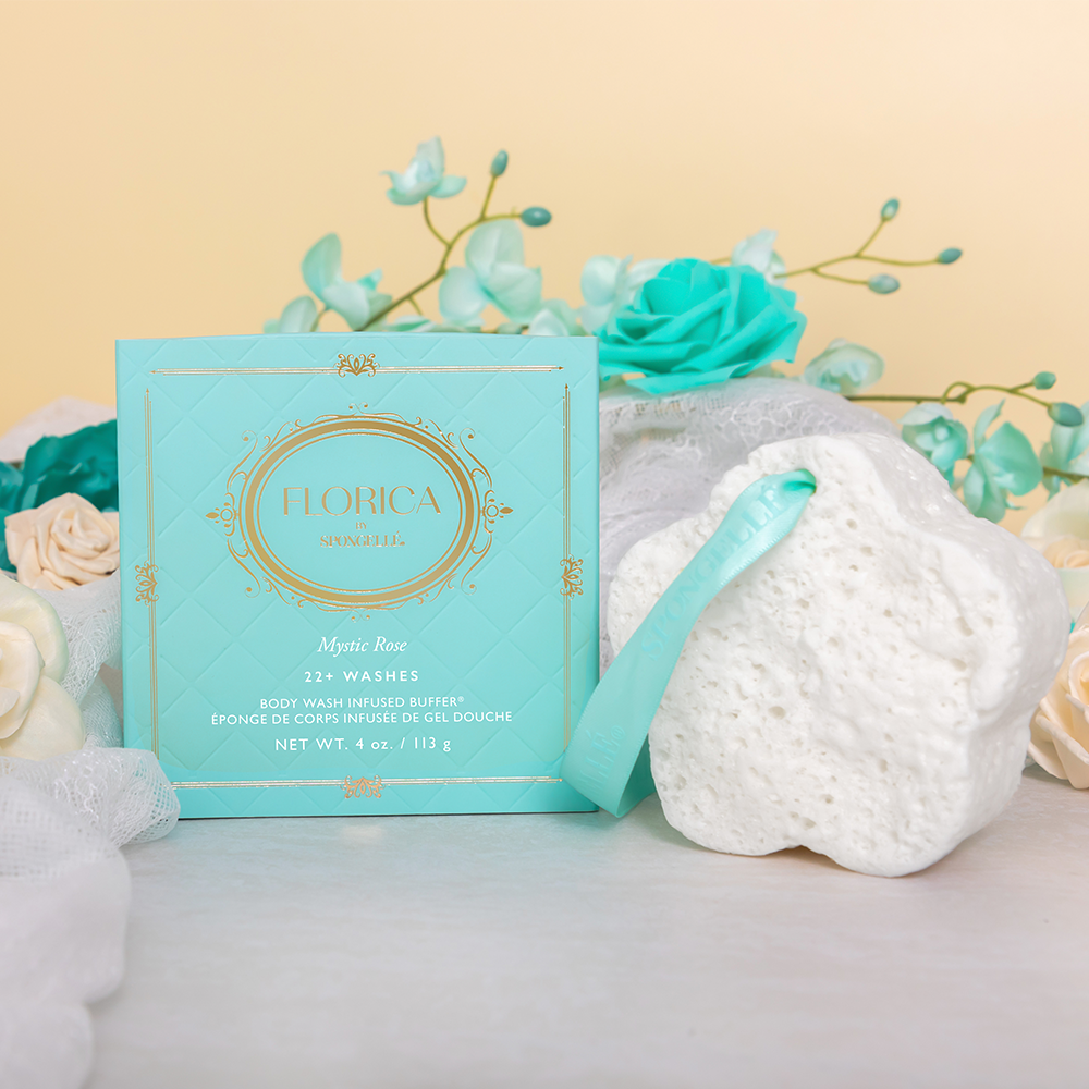 Body Wash Infused Buffer Mystic Rose Body Buffer | Florica