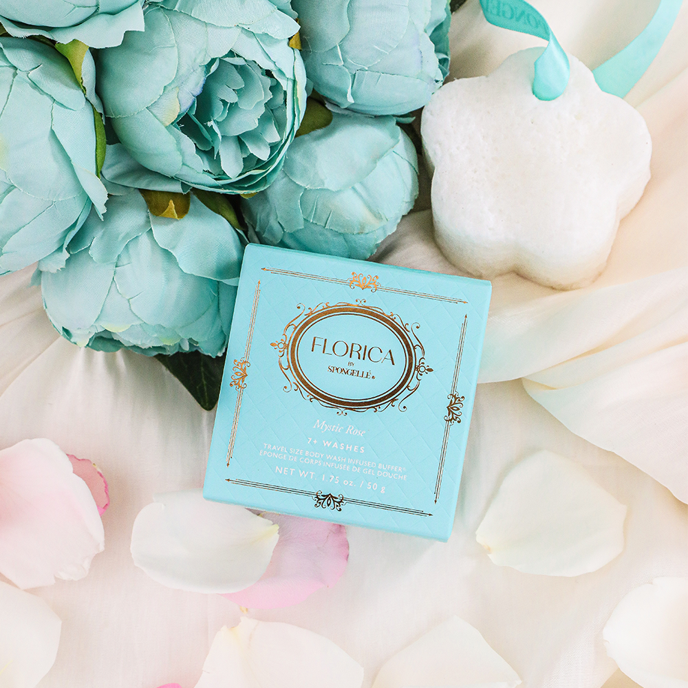 Body Wash Infused Buffer Mystic Rose Spongette | Florica