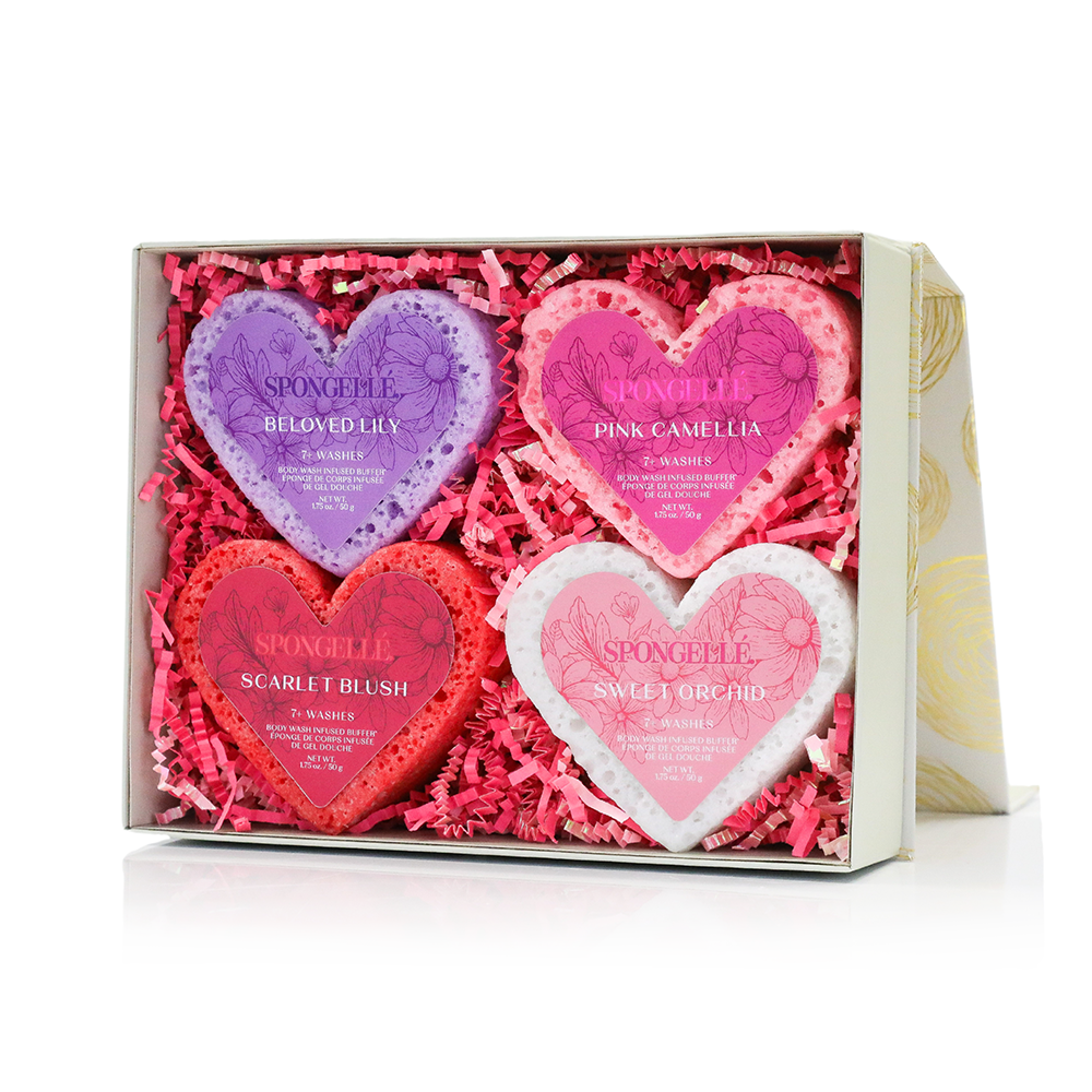 Bath Gift Set Heart Buffer Gift Set