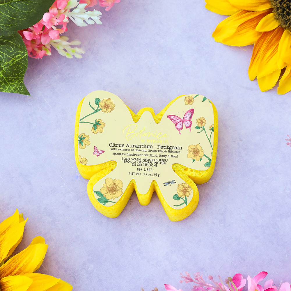 Body Wash Infused Buffer Petitgrain | Botanica Body Buffer
