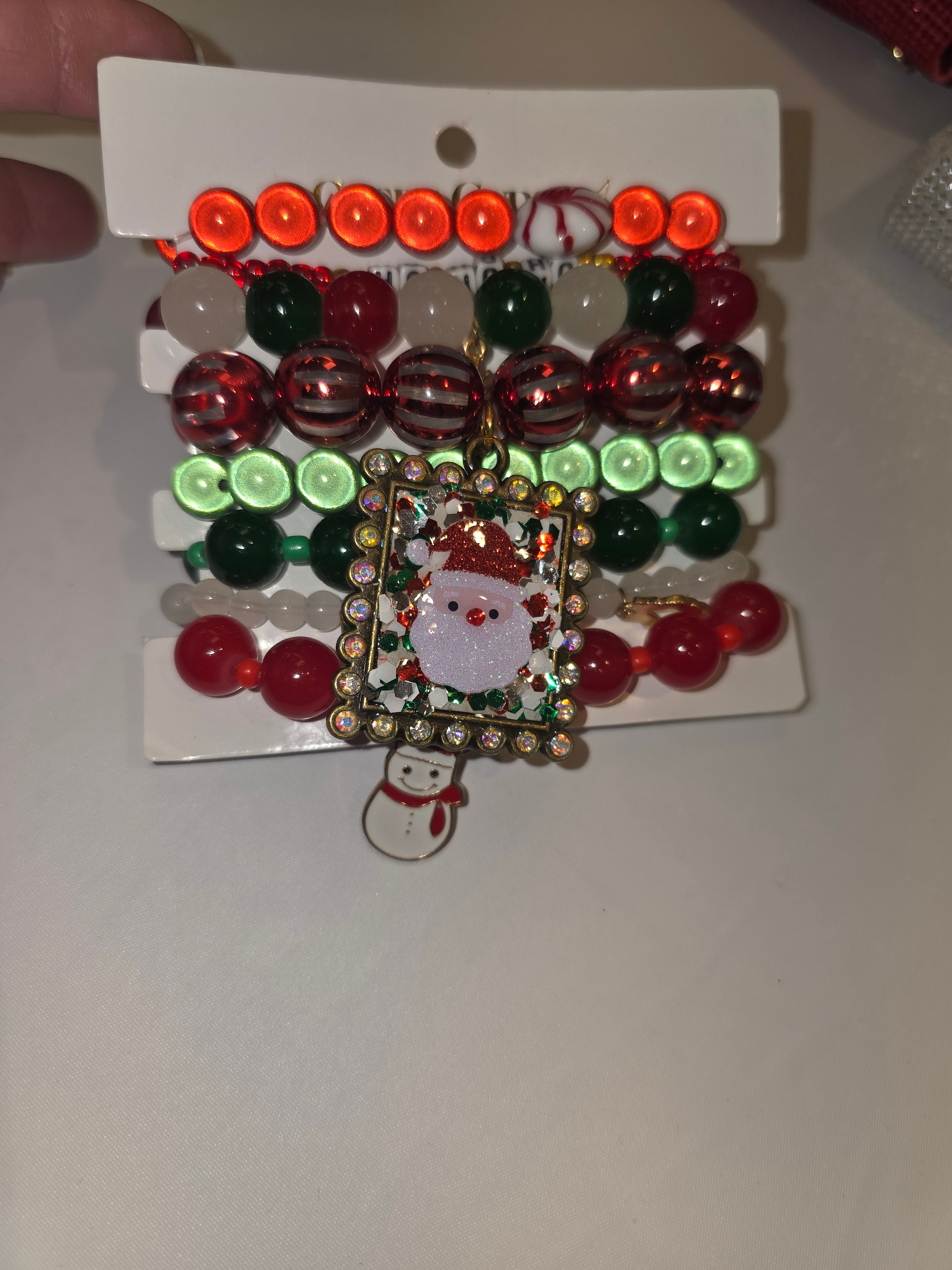 Santa Photo Frame Bracelet Stack
