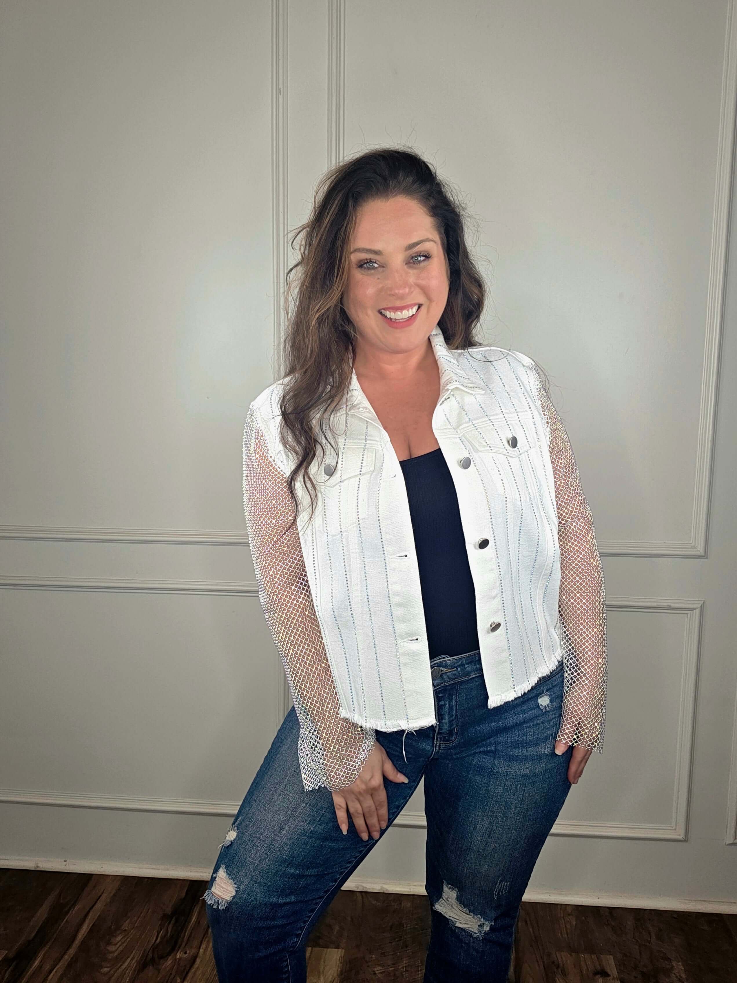 Jacket Sequin Denim Jacket