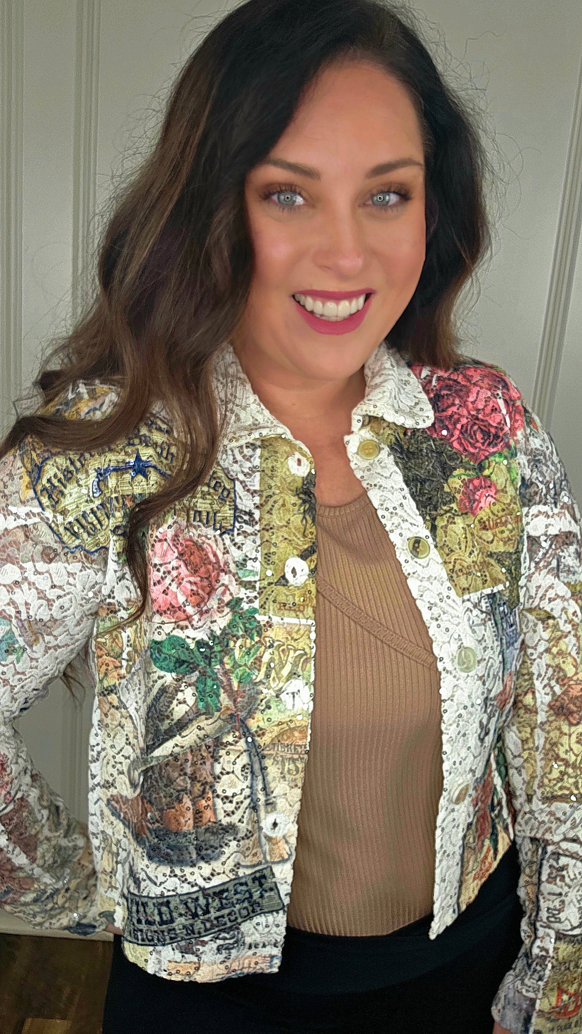 Lace Rodeo Jacket with Bling