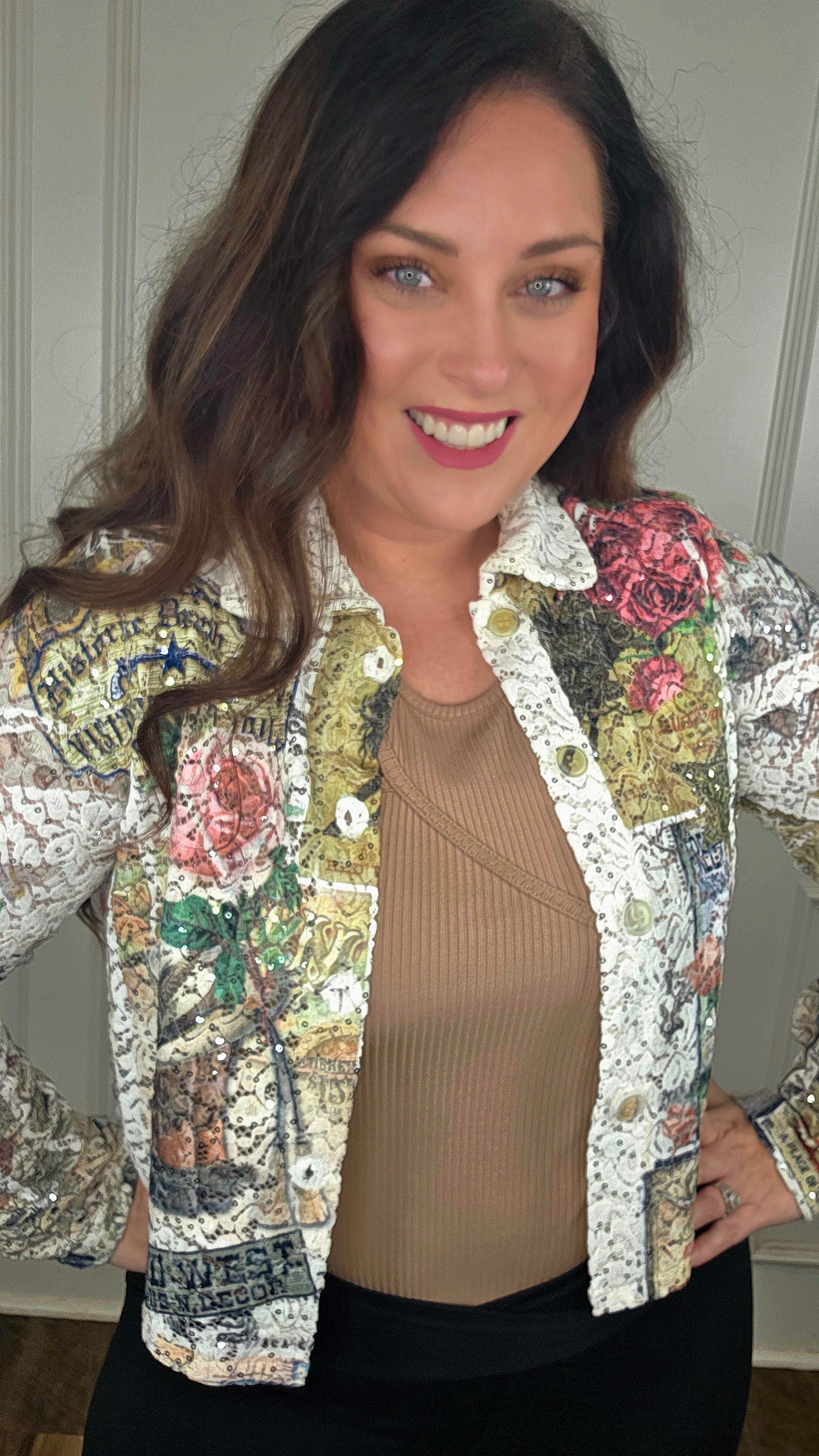 Lace Rodeo Jacket with Bling