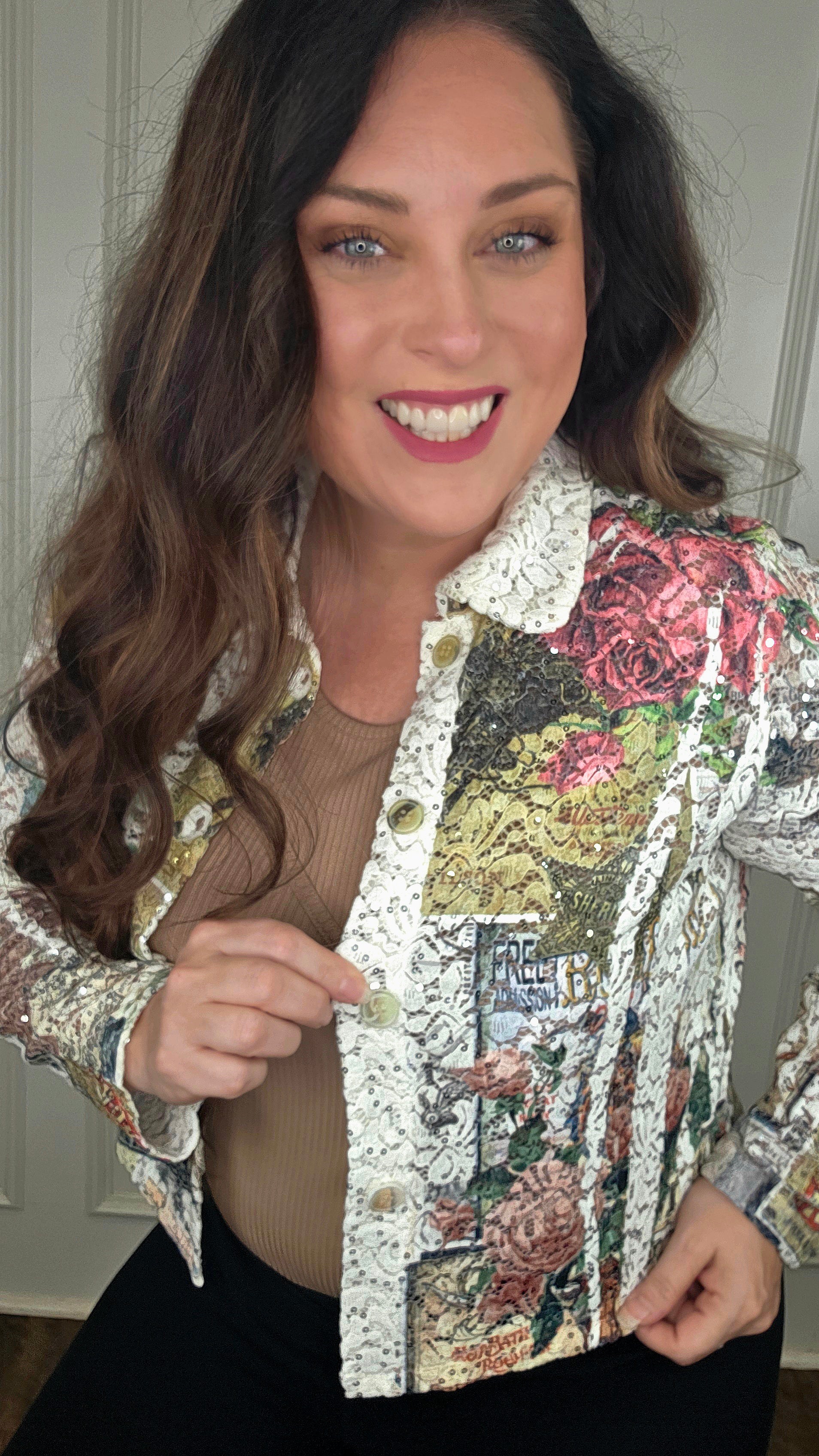 Lace Rodeo Jacket with Bling