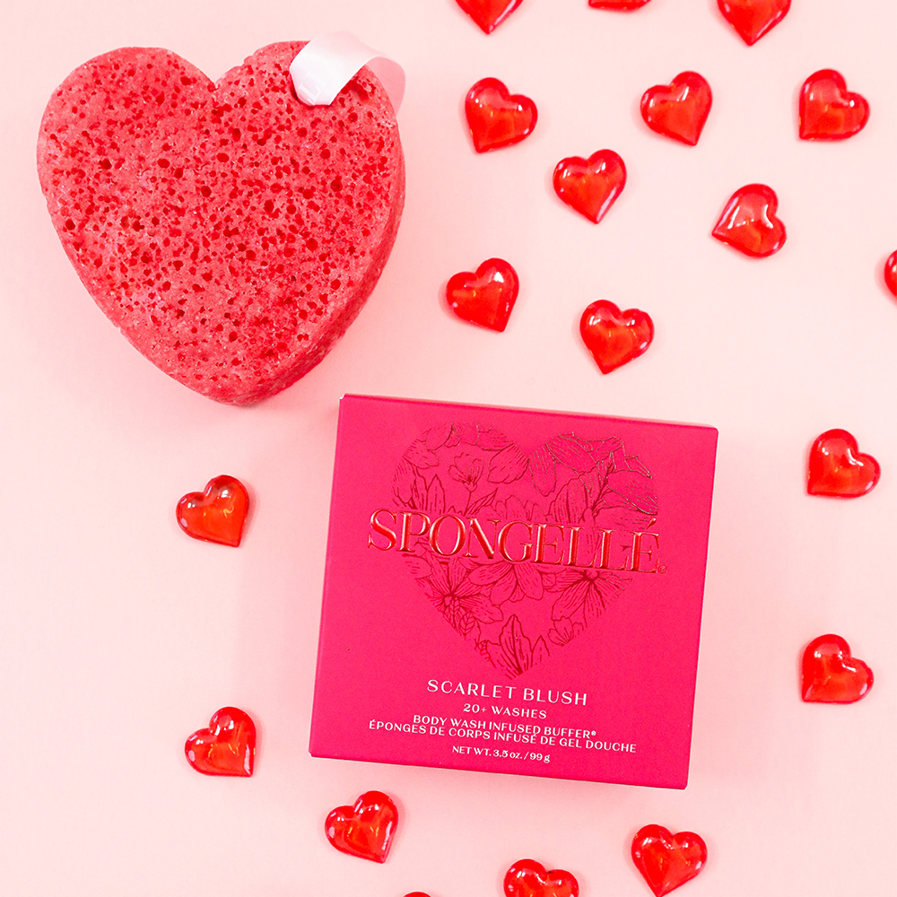 Body Wash Infused Buffer Scarlet Blush | Heart Buffer