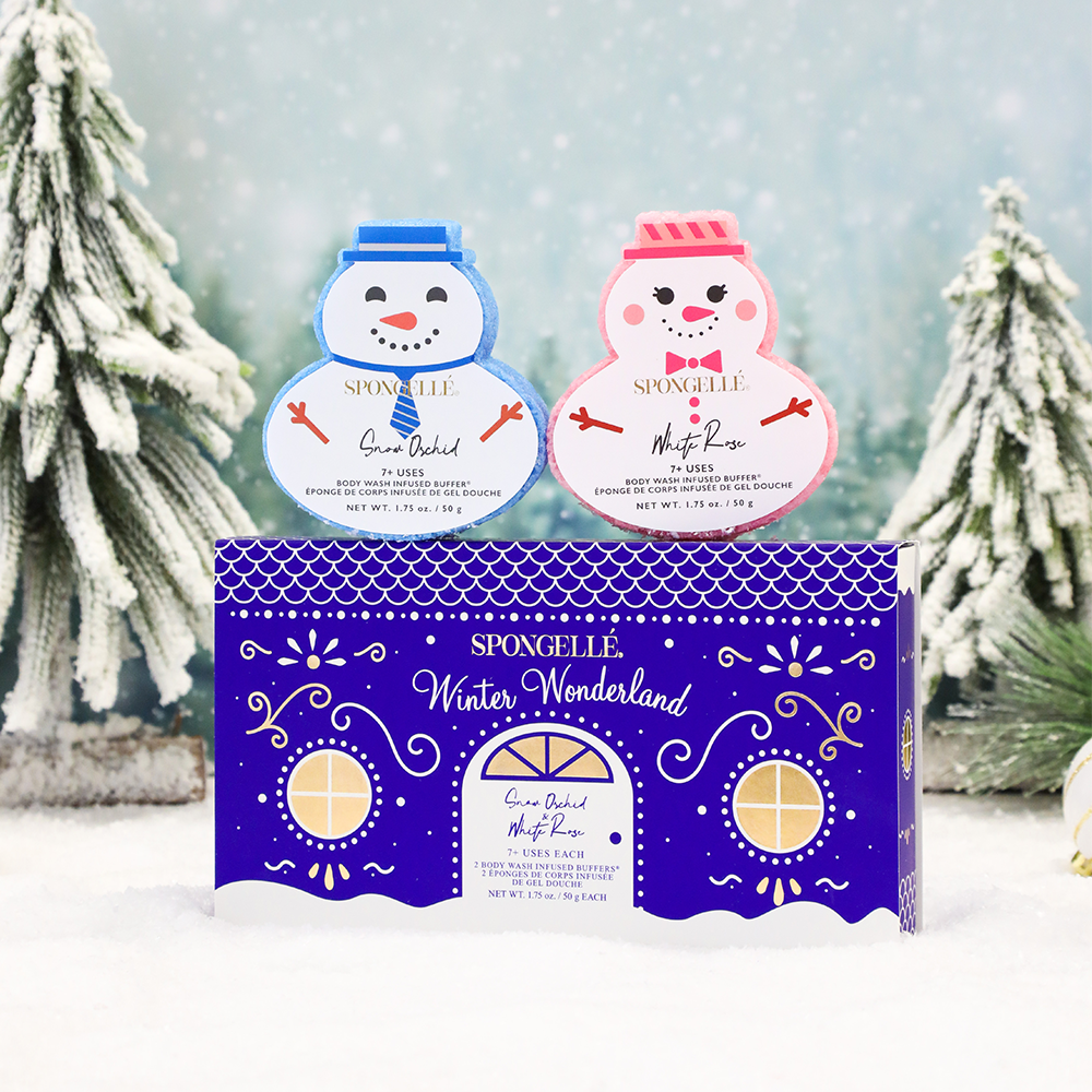 Body Wash Infused Buffer Winter Wonderland | Holiday Snowman Gift Set