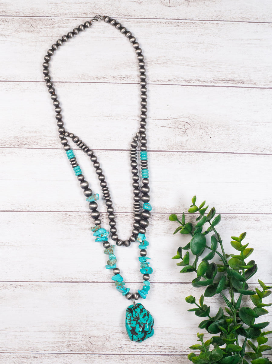 Turquoise Rock Necklace