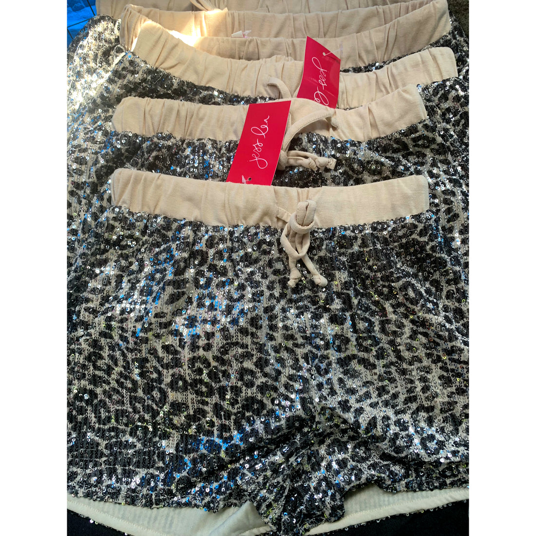 Leopard Sequin Shorts