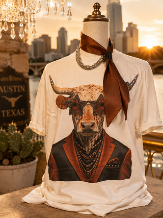 Texas Luxe Slim Neck Scarf — Bronze