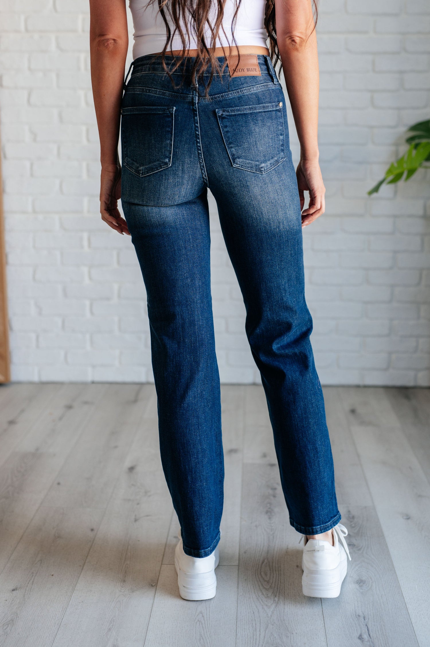 Denim Muriel Mid Rise Control Top Classic Straight Jeans