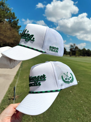 Hat Couples Golf Hat - White Vintage Trucker Hat