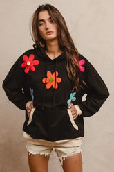 BiBi Patched Hoodie Top