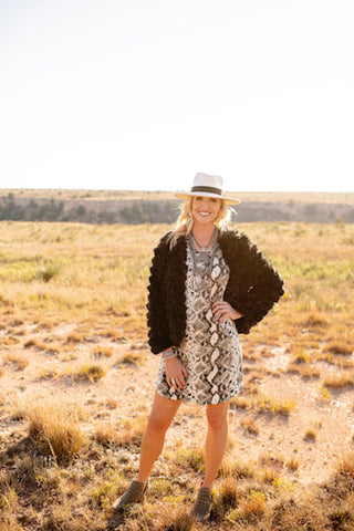 Dresses Snakeskin Short-Sleeve Dress