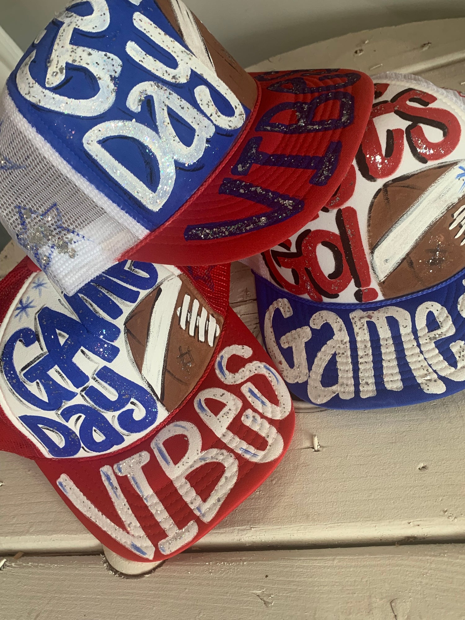 Hand Painted Game Day Trucker Hats