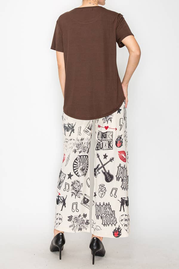 Lace Patchwork Pants With Elastic Drawstring - 4703 RNR