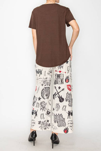 Lace Patchwork Pants With Elastic Drawstring - 4703 RNR
