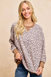 BiBi Leopard Printed French Terry Sweatshirt