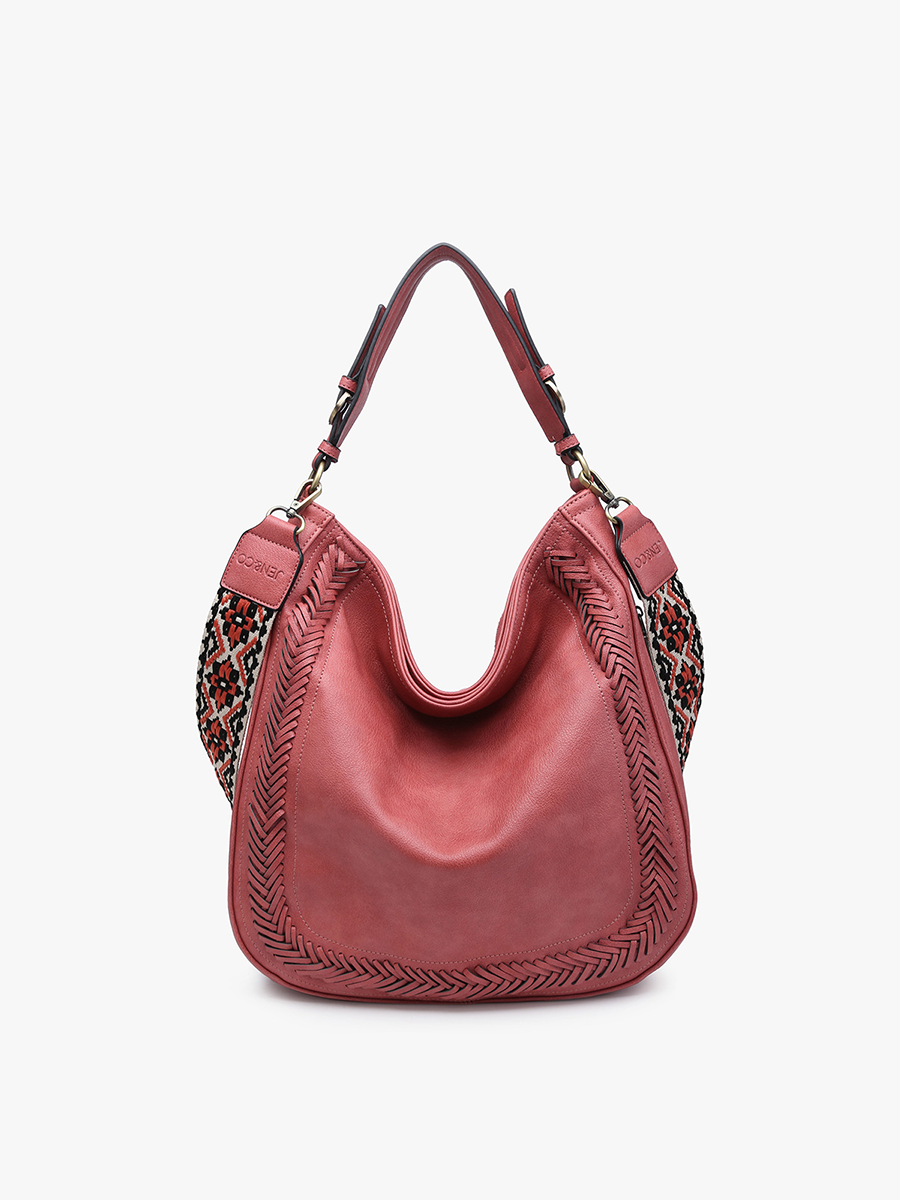 Aris Whipstitch Hobo/Crossbody w/ Guitar Strap