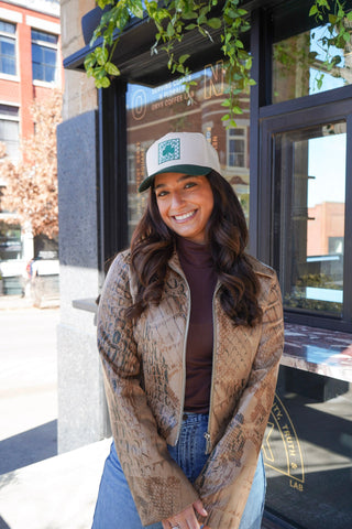 Happy Go Lucky - Green Vintage Trucker Hat