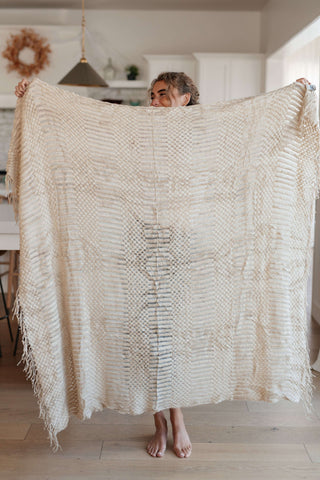 Accessories Graham Blanket Single Cuddle Size in Beige