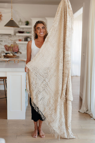 Accessories Graham Blanket Single Cuddle Size in Beige