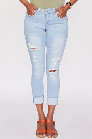 Women's Sustainable WannaBettaButt Mega Cuff Ankle Jeans