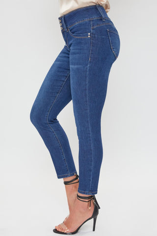 Women's Petite WannaBettaButt 3 Button Skinny Ankle Sustainable Jean