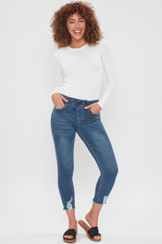 Women's Petite High Rise Denim Ankle Jogger