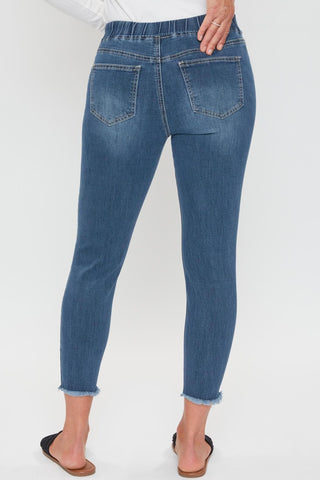 Women's Petite High Rise Denim Ankle Jogger