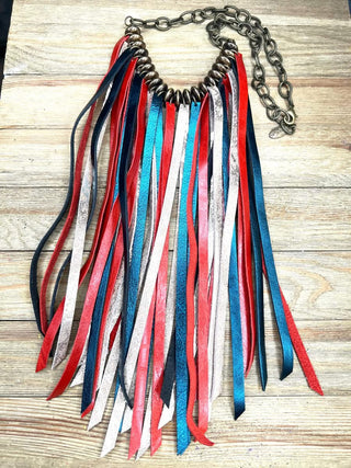 Freedom Fringe Statement Necklace
