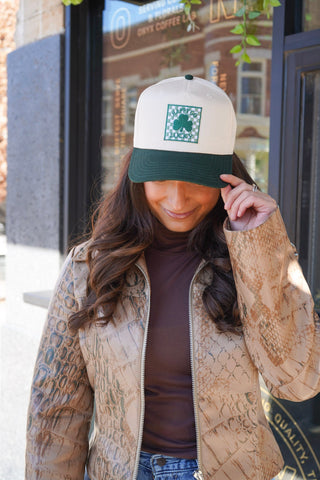 Happy Go Lucky - Green Vintage Trucker Hat