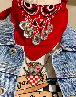 Ruby Rebel Crystal Bandana by Sandra Ling Designs