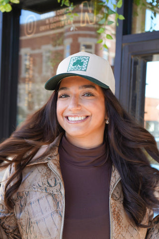 Happy Go Lucky - Green Vintage Trucker Hat