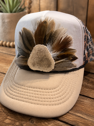 Shed Happens Feather Hat/Custom Designed by Sandra Ling