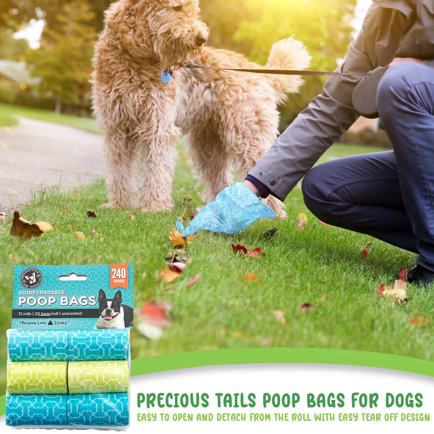 Precious Tails Poop Bags for Dogs